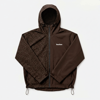 Water Reactive Cheetah Rain Jacket - Brown
