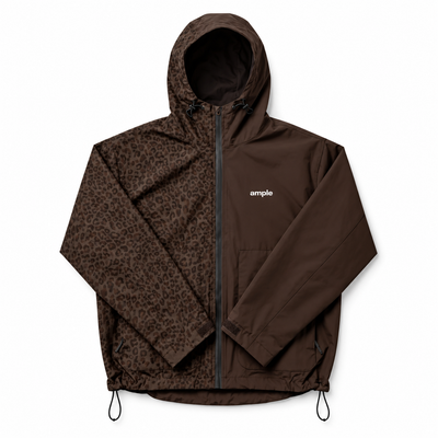 Water Reactive Cheetah Rain Jacket - Black