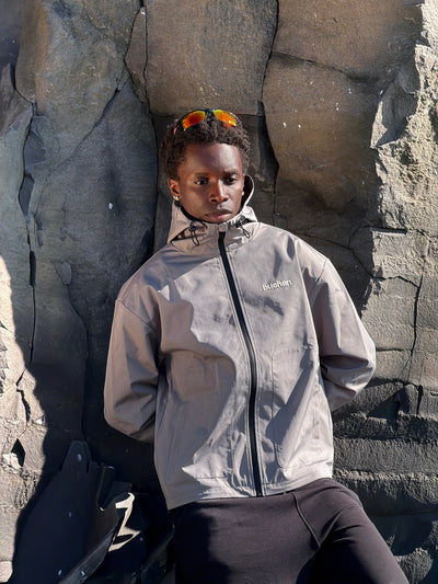 Water Reactive Cheetah Rain Jacket - Grey