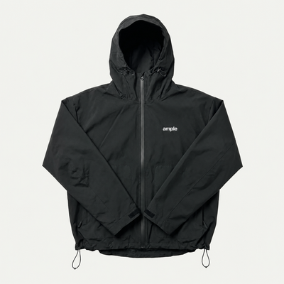 Water Reactive Cheetah Rain Jacket - Black