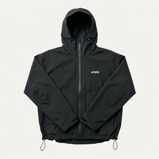 Water Reactive Cheetah Rain Jacket - Black