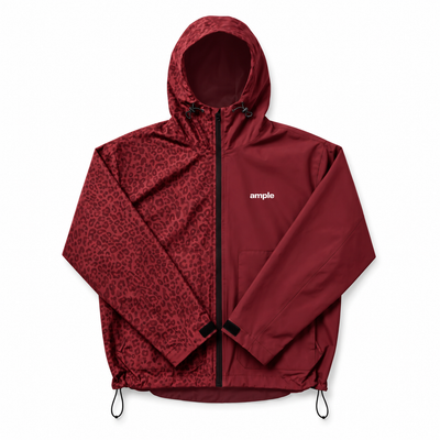 Water Reactive Cheetah Rain Jacket - Black