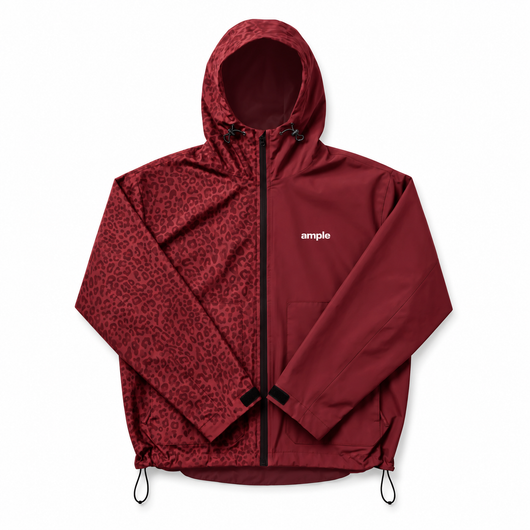 Water Reactive Cheetah Rain Jacket - Black