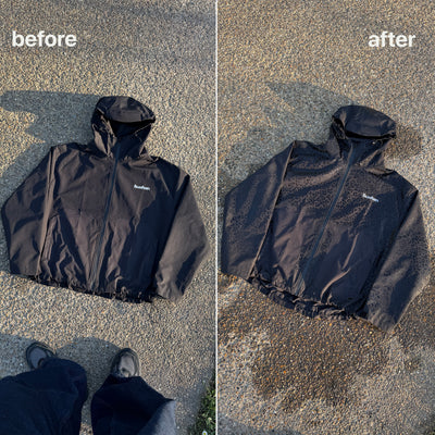 Water Reactive Cheetah Rain Jacket - Green